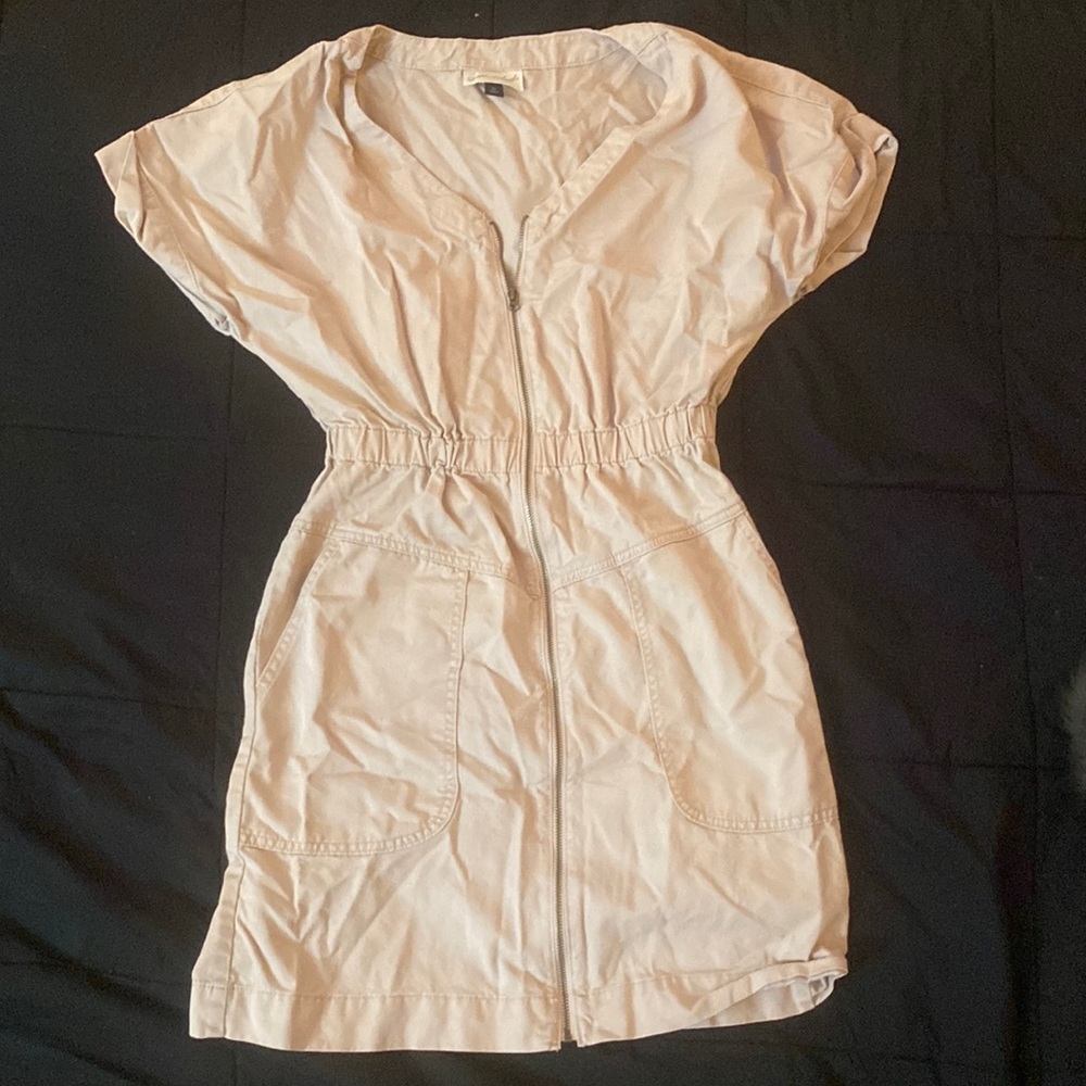 Salmon Pink Zipper Dress